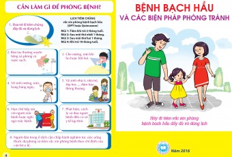 Áp phích: Bệnh bạch hầu - Cách phòng tránh